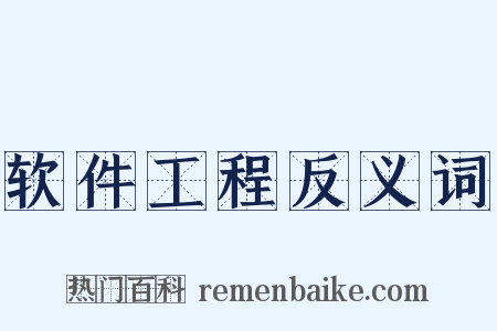 软件工程反义词是什么意思的图片